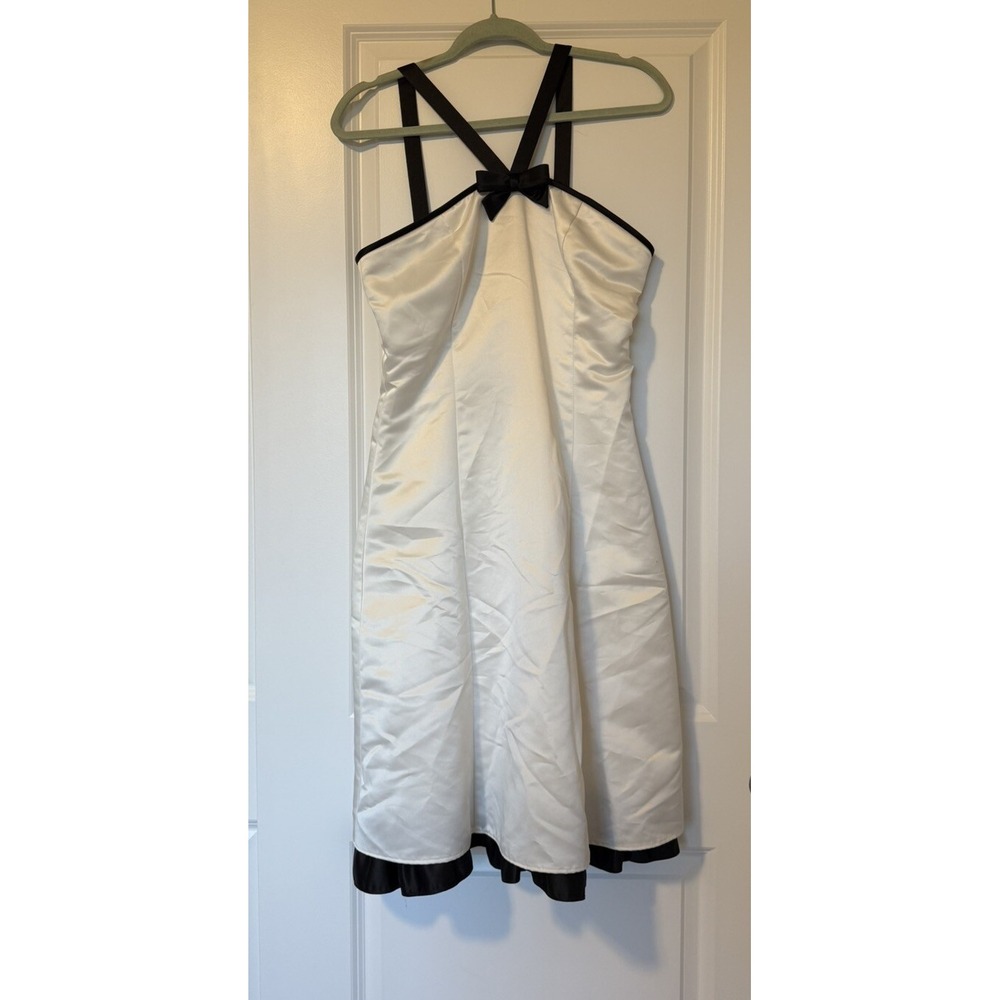 vintage jessica mcclintock gunne sax dress Size 9/10‎ halterneck Box White Satin